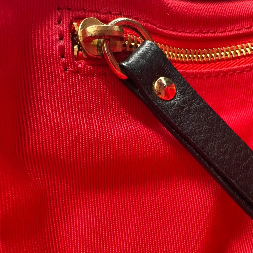 Christian Louboutin Black Leather Crossbody Bag | Red Lining | Gold Hardware